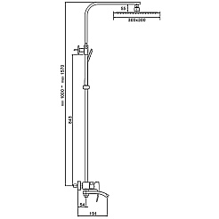 Gappo Душевая стойка G07-6 G2407-6 черная – фотография-4