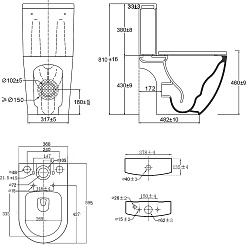 Azario Унитаз-компакт Leo AZ-1253CT безободковый с бачком с сиденьем микролифт белый – фотография-14