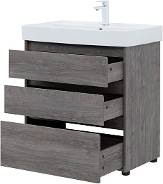 Aquanet Тумба с раковиной Nova Lite 75 дуб рошелье – фотография-8