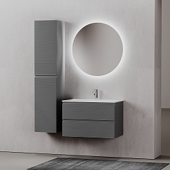 Sancos Тумба с раковиной Folk 80 grey soft раковина Grace 81 CN7012 – фотография-5