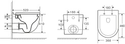 WeltWasser Унитаз подвесной Heimbach 041 MT-BL черный матовый – фотография-3