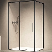 Vincea Душевой уголок Slim 8mm 120x80 VSR-6SL8012CLB профиль черный стекло прозрачное