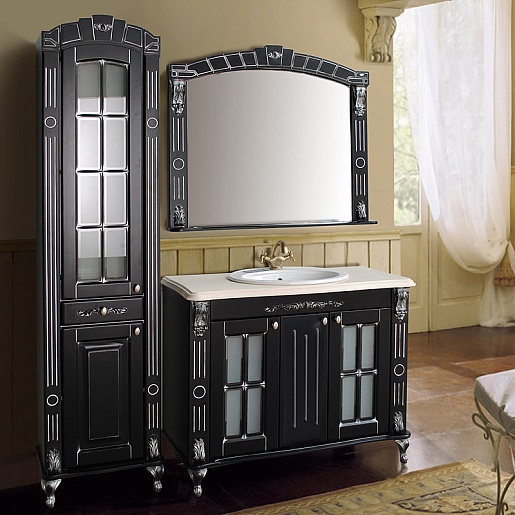 Атолл Тумба с раковиной "Александрия 100" черная – картинка-5