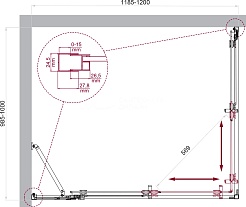 BelBagno Душевой уголок Luce 120/100 LUCE-AH-21-120/100-C-Cr профиль хром стекло прозрачное – фотография-6