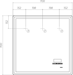 Vigo Зеркало Geometry Media 700 – фотография-7