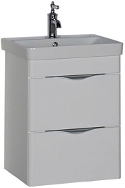 Aquanet Тумба с раковиной "Орлеан 60" белая – фотография-1