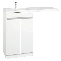 Onika Тумба с раковиной Милтон Нова 48/110 напольная под стиральную машину белая – фотография-1