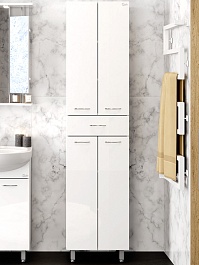 Onika Шкаф пенал Модерн 46 белый – фотография-4