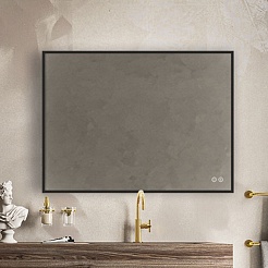 Vincea Зеркало 80x60 VLM-3VN800B-2 с ореольной подсветкой и антизапотеванием черное – фотография-2