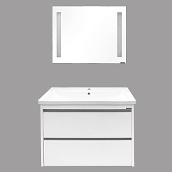 Comforty Тумба с раковиной Дублин 90 подвесная белая – фотография-10