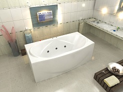 Bas Акриловая ванна Фиеста 194x90 с гидромассажем – фотография-3