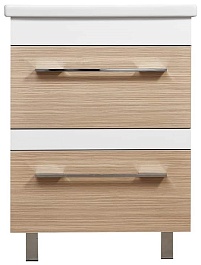 Stella Polare Тумба с раковиной Симона 60 зебрано светлый – фотография-1