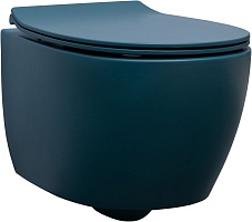 Allen Brau Унитаз подвесной Fantasy 4.11004.PT петроль с крышкой 4.11005.PT