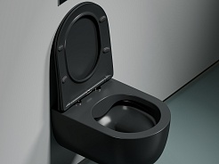 Ceramicanova Подвесной унитаз Modena Rimless CN6063MDH тёмный антрацит матовый – фотография-6