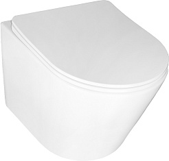 Azario Унитаз подвесной Teramo AZ-0053 SP безободковый белый – фотография-1