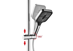 Aquatek Душевая стойка Поларис AQ3040CR хром – фотография-9