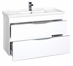 Aquanet Мебель для ванной "Эвора 100" белая – фотография-5