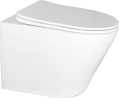 Azario Унитаз подвесной Teramo AZ-0053 SP безободковый белый – фотография-3