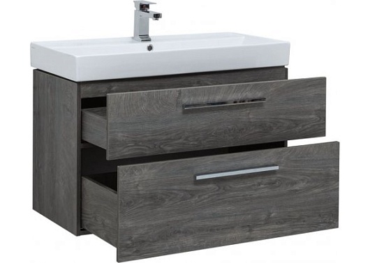 Aquanet Тумба с раковиной Nova 90 дуб рошелье – картинка-7