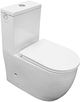 Azario Унитаз-моноблок Velluto AZ-6281 безободковый с бачком с сиденьем микролифт белый