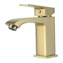 Frap Смеситель для раковины H76 F1076-3 золотой сатин – фотография-1