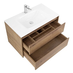 BelBagno Тумба с раковиной Kraft 100 подвесная Rovere tabacco – фотография-5