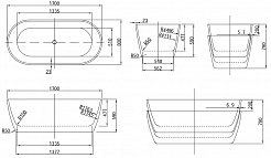 Cerutti Акриловая ванна Chika Nero 170x80 CT8559 – фотография-4