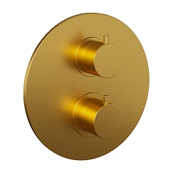 Paini Смеситель для ванны и душа Cox 78PJ690TH с термостатом, встраиваемый, брашированное золото – фотография-1