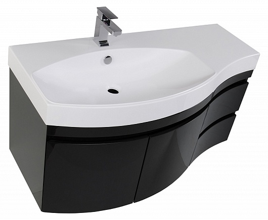 Aquanet Тумба с раковиной Опера 2-115 L черная (169612) – фотография-6