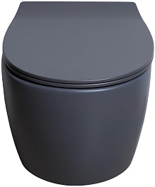 Allen Brau Унитаз подвесной Fantasy 4.11004.AN антрацит с крышкой 4.11005.AN – фотография-9