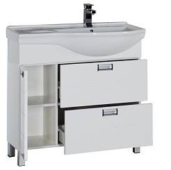 Aquanet Тумба с раковиной "Сити 90" R белая  (181975) – фотография-6