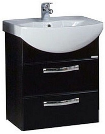 Акватон Тумба под раковину Ария 50 М чёрный глянец – фотография-1