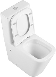 Azario Унитаз-компакт Terra AZ-6003-A безободковый с бачком с сиденьем микролифт белый – фотография-6