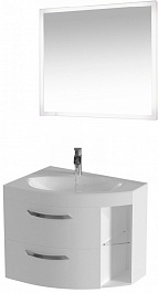 De Aqua Мебель для ванной Трио Люкс New 80 L, зеркало Сити – фотография-1