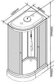 Parly Душевая кабина Bianco Эконом EB1231L – фотография-6