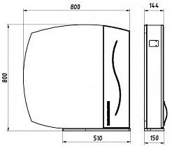 ASB-Mebel Зеркальный шкаф Грета 80 – фотография-6