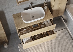 Акватон Тумба под раковину Либерти 100 дуб эльвезия – фотография-26