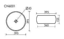 Ceramicanova Мебельная раковина Element 39 CN6001 белая – фотография-7