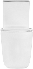 Azario Унитаз-компакт Riano AZ-1305A безободковый с бачком с сиденьем микролифт белый – фотография-5