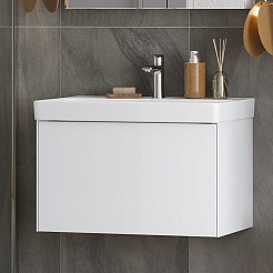Акватон Тумба под раковину Асти 70 подвесная белая – фотография-5