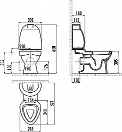 Creavit Унитаз детский Cocuk CK310 с биде – фотография-2