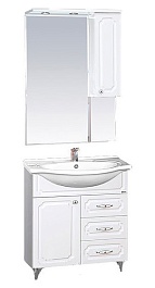 Misty Мебель для ванной Александра 75 R белый металлик – фотография-1