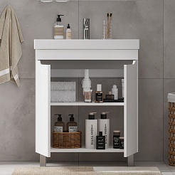 Volna Тумба с раковиной Lake 70.2D белая – фотография-5