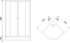 Royal Bath Душевой уголок 100/100 HK RB100HK-T-BL – фотография-9