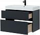 Aquanet Мебель для ванной Бруклин 85 подвесная черная матовая – фотография-59
