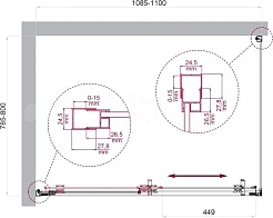 BelBagno Душевой уголок Luce 110/80 LUCE-AH-1-110/80-C-Cr профиль хром стекло прозрачное – фотография-6