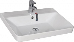 Aquanet Тумба с раковиной София 60 2 ящика подвесная белая – фотография-3