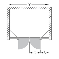 Roltechnik Душевая дверь двойная "GDN2 1300" – фотография-7
