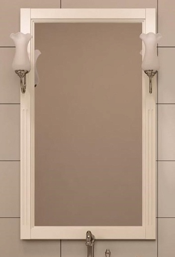 Opadiris Зеркало для ванной Глория 55 слоновая кость – фото-1