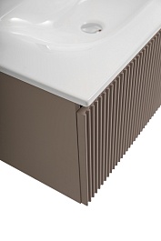 BelBagno Тумба с раковиной Uno 80 с 1 ящиком подвесная Бежевый матовый с раковиной BB-8099-3-80 – фотография-5